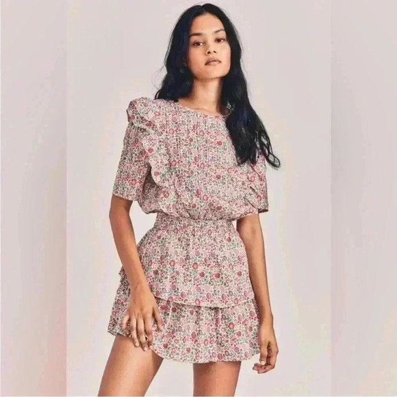NWT LoveShackFancy X Liberty Limited Edition Natasha Floral Mini Dress D’Anjo XS - Picture 1 of 8